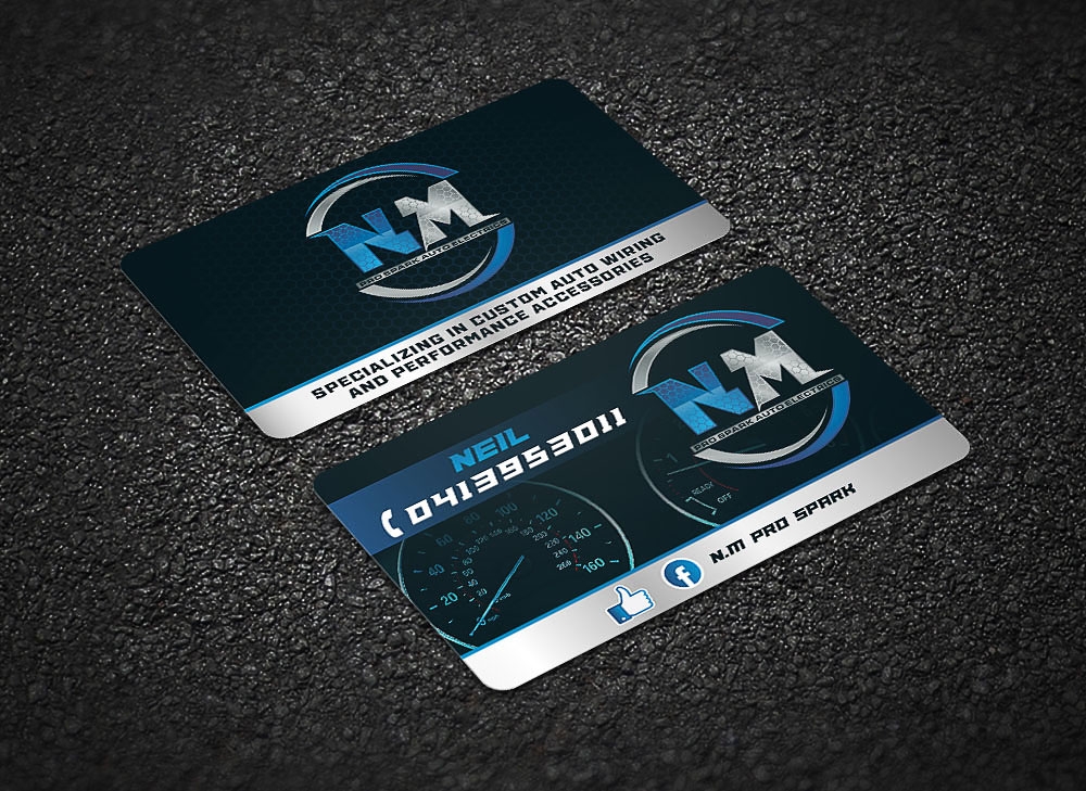 N.M. Pro Spark Auto Electrics logo design by scriotx
