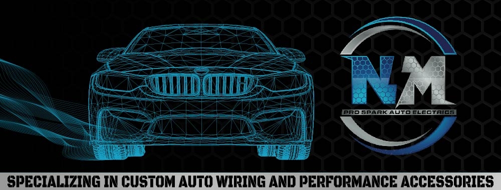 N.M. Pro Spark Auto Electrics logo design by bulatITA