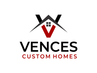 Vences Custom Homes logo design by Girly