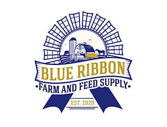 Blue Ribbon Farm and Feed Supply logo design by logoguy