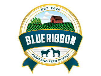 Blue Ribbon Farm and Feed Supply logo design by Panara
