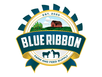 Blue Ribbon Farm and Feed Supply logo design by Panara