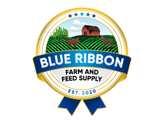 Blue Ribbon Farm and Feed Supply logo design by Panara