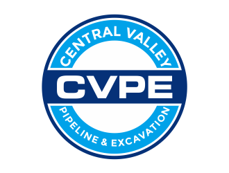 Central Valley Pipeline & Excavation (CVPE) logo design by Girly