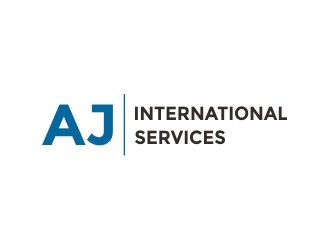 AJ International Services logo design by Girly