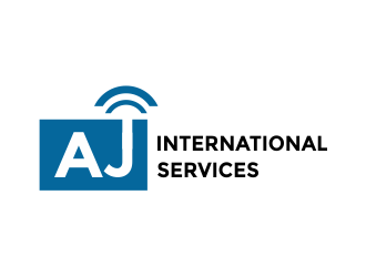 AJ International Services logo design by Girly