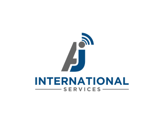 AJ International Services logo design by Shina