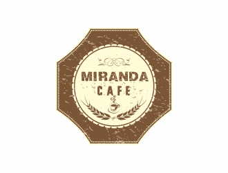 Mirandas Café logo design by up2date