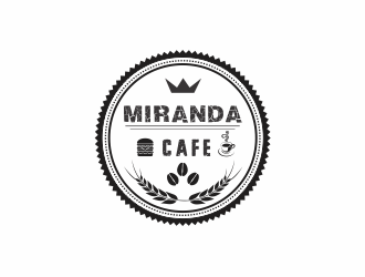Mirandas Café logo design by up2date
