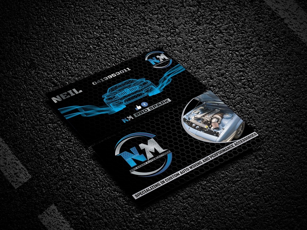 N.M. Pro Spark Auto Electrics logo design by bulatITA