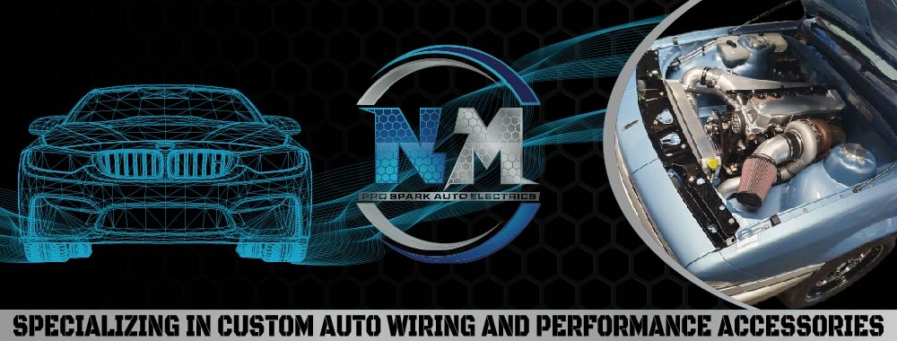 N.M. Pro Spark Auto Electrics logo design by bulatITA
