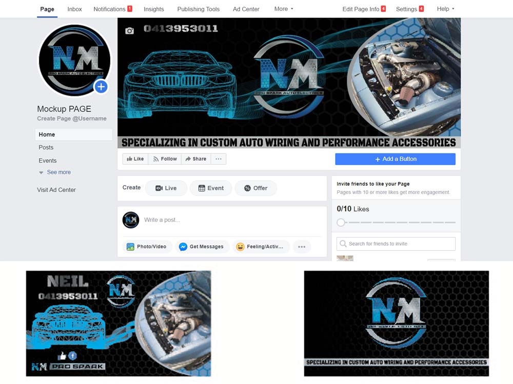 N.M. Pro Spark Auto Electrics logo design by bulatITA
