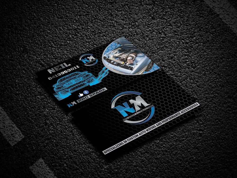 N.M. Pro Spark Auto Electrics logo design by bulatITA