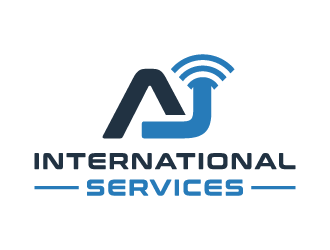 AJ International Services logo design by akilis13