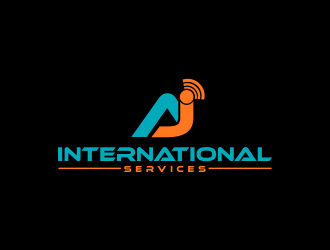 AJ International Services logo design by giphone