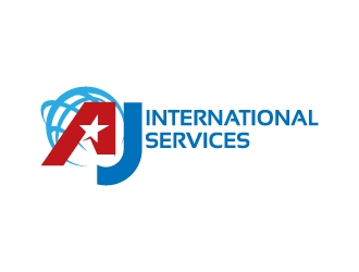 AJ International Services logo design by jaize
