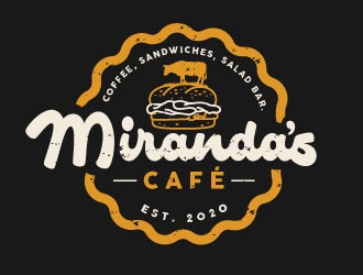 Mirandas Café logo design by REDCROW