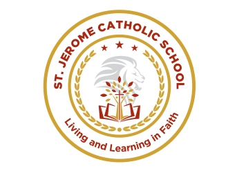 St. Jerome Catholic School logo design by cikiyunn