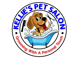 Kellies Pet Salon logo design by DreamLogoDesign