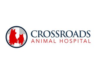Crossroads Animal Hospital logo design by kunejo