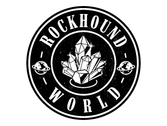 rockhound world logo design by ORPiXELSTUDIOS