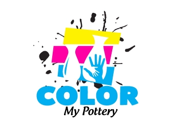 Color My Pottery logo design by AamirKhan