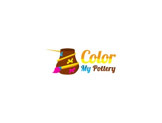 Color My Pottery logo design by mchlisin
