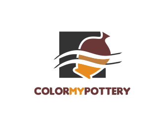 Color My Pottery logo design by serprimero