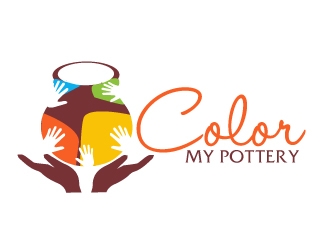 Color My Pottery logo design by AamirKhan