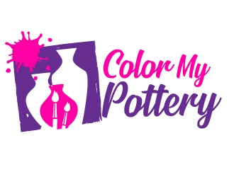 Color My Pottery logo design by jaize
