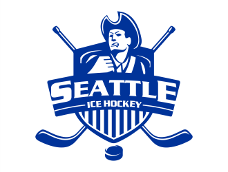 Seattle Ice Hockey logo design by Gwerth