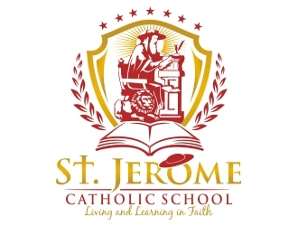 St. Jerome Catholic School logo design by ruki