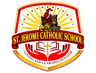 St. Jerome Catholic School logo design by Suvendu