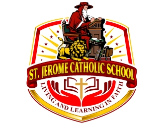 St. Jerome Catholic School logo design by Suvendu