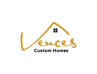 Vences Custom Homes logo design by Gwerth