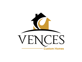 Vences Custom Homes logo design by Gwerth