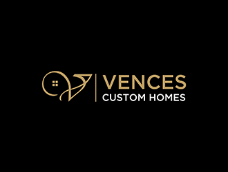 Vences Custom Homes logo design by logolady