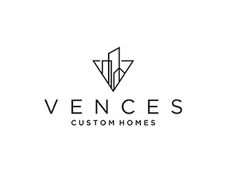 Vences Custom Homes logo design by logolady