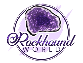 rockhound world logo design by DreamLogoDesign