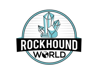 rockhound world logo design by LogoInvent