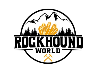 rockhound world logo design by PrimalGraphics
