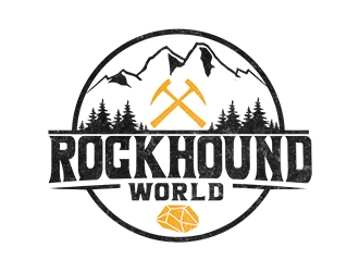rockhound world logo design by PrimalGraphics