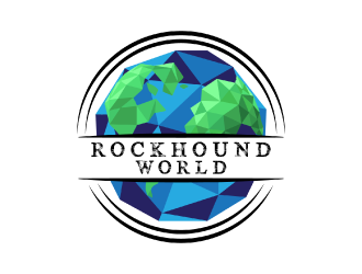 rockhound world logo design by nona
