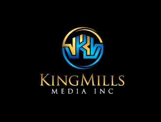 KingMills Media inc logo design by maze