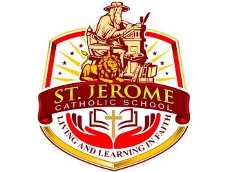 St. Jerome Catholic School logo design by Suvendu