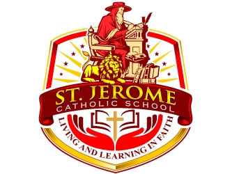 St. Jerome Catholic School logo design by Suvendu