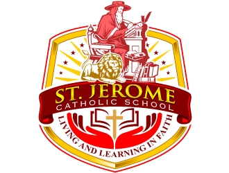 St. Jerome Catholic School logo design by Suvendu
