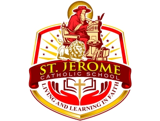 St. Jerome Catholic School logo design by Suvendu