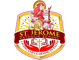 St. Jerome Catholic School logo design by Suvendu