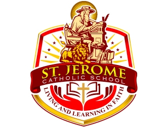 St. Jerome Catholic School logo design by Suvendu